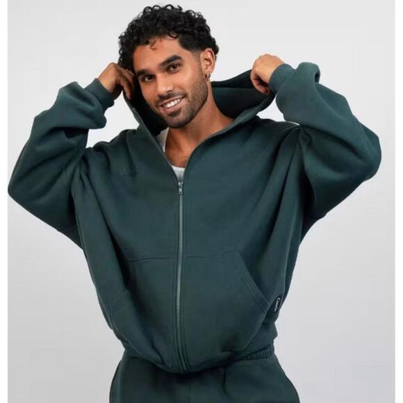 Comfrt Unisex Adult Green Full Zip Hoodie Size Large NWOT - Picture 2 of 9